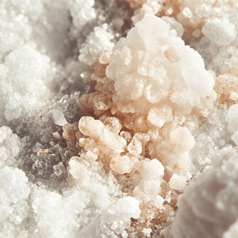 Cream mineral clusters