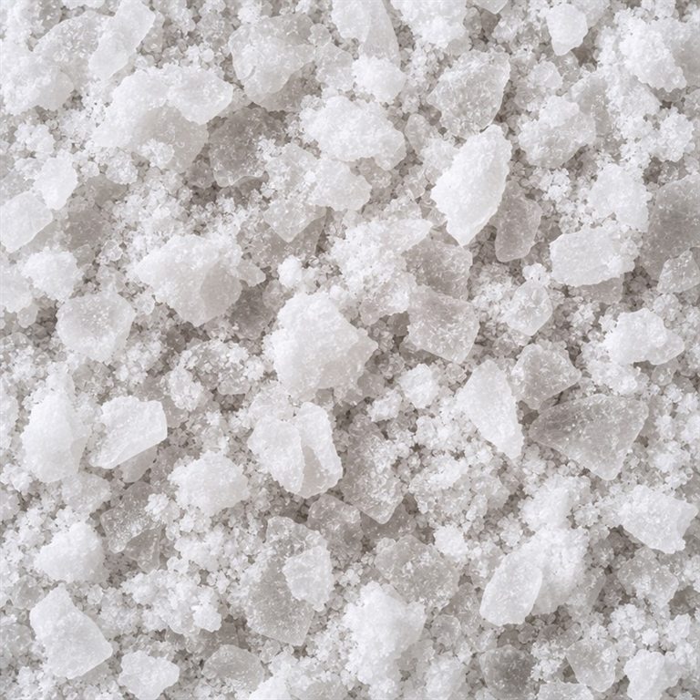 White salt crystals